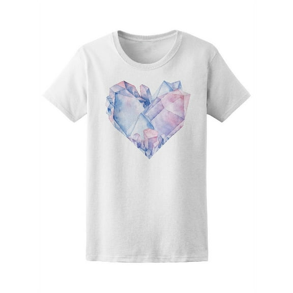 Watercolor Heart Shape Crystals Tee Women's -Image by Shutterstock