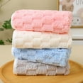 thumbnail image 4 of OAVQHLG3B Washcloth with Ribbed Trim, Quick-Dry & Absorbent Face Hand Towel for Bathroom, Kitchen Multi-Surface Cleaning, Soft Touch Coral Fleece 14x14 inches, 4 of 6