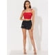 thumbnail image 3 of INSPIRE CHIC Top sin mangas de verano sin mangas con tirantes finos y tirantes finos con lazo a rayas arcoíris para mujer Rojo XL, 3 of 5