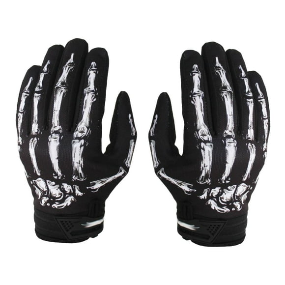 Colaxi Bike Gloves Skeleton Paw Pattern Full Finger Gloves for Outdoor Size S