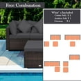 thumbnail image 6 of Costway 4PCS Patio Rattan Furniture Set Sofa Ottoman Cushion Garden Deck Grey, 6 of 12