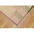 thumbnail image 7 of Casavani Handblock Printed Beige Cotton Dhurrie 9'x12' Area Rugs for Living Room & Dining Room, 7 of 7