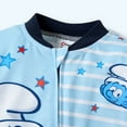 thumbnail image 4 of PatPat Smurfs Smurfy Stripe Cotton Zip Front One Piece, 4 of 5
