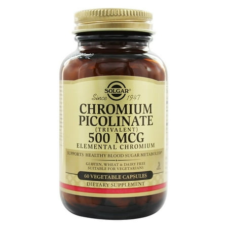 Solgar - picolinate de chrome trivalents élémentaire chrome 500 mcg. - 60 Vegetarian Capsules