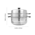 thumbnail image 2 of 1 Set Vapor Coachadora Pot de vapor Vapor Vedicita Vegetal Mariscos Care de alimentos Vaporizador de cocción, 2 of 7