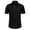 Black, variant on Men's Dressy Short Sleeve Shirt Simplicity Solid Color Business Casual Button up T-shirt With Pockets Size S(4)Black