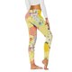 thumbnail image 2 of Gibobby Pantimedias yoga Dama Mallas con estampado abejas adecuadas para mujer, mallas deportivas Yoga con Control para mujer, mallas talle（Amarillo， M), 2 of 5