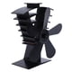 thumbnail image 5 of Ventilador De Chimenea De Madera, Soporte De Aluminio Anodizado Antidesvanecimiento 200-250cfm Flujo De Aire Ventilador De Estufa De 5 Aspas 25dB Batería De Ruido Gratis Para Cergrey Como se muestra en la descripción, 5 of 8