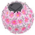 thumbnail image 5 of Solar Light Lights Hydrangea Garden Hanging Lamp Led Powered Outdoor Flower Yard Walkway Lawn Pathway Ball Metal Balls, 5 of 6