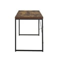thumbnail image 4 of GZXS Vintage Rustic Writing Desk with Metal Sled Legs and X-Back Support, 47" Wood Top Computer Table for Home Office or Study – Weathered Oak Finish, 4 of 7