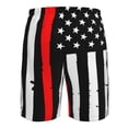 thumbnail image 6 of Naloa Firefighters USA Flag Men's Beach Shorts, Surfing shorts, Swim trunks, Quick Dry Swim Trunks for Surfing Beach Fun - X-Large, 6 of 9
