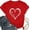 263s Red, variant on Womens Short Sleeve Love Heart Valentinas Day T-Shirts Funny Spring Graphic Tee Tops