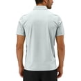 thumbnail image 5 of Men's & Big Short Sleeve Pullover Cage Jacket - Stretch Quick Dry, Quarter Zip, Mockneck Shirt Size L-8XL Sky Blue, 5 of 8