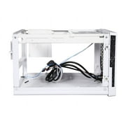 SilverStone SG13WB-Q أسود/أبيض البلاستيك اللوحة الأمامية مع الانتهاء من الألومنيوم فو، الجسم الصلب ميني-ITX حالة الكمبيوتر متوافق مع معيار ATX12V/EPS12V التيار الكهربائي التيار الكهربائي