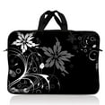 thumbnail image 1 of LSS Laptop Sleeve Bag 10.2 Inch Black White Flower Neoprene Case, 1 of 1