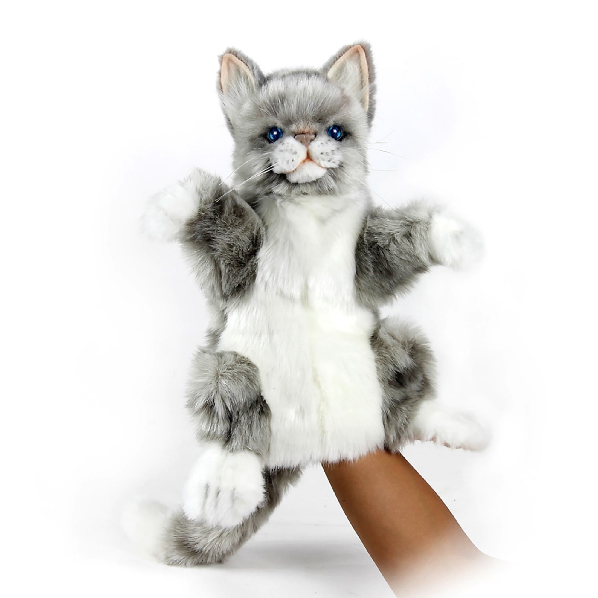 Cat Hand Puppet Beige and White 