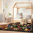 thumbnail image 2 of Bleum Cade Area Rugs for Doormat 2X3,Spring Boho Floral Rug, Machine Washable Non Slip Welcome Mat, Low Pile Carpet for Entryway, Kitchen, Front Door Indoor Entrance,Black, 2 of 9