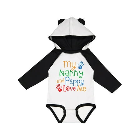 

Inktastic Nanny and Pappy Love Me Gift Baby Boy or Baby Girl Long Sleeve Bodysuit