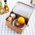 thumbnail image 6 of Rattan Lunch Bag for Picnic Insulated Bento Lunch Box with Zipper Closure, 8.66in x 5.5in x 4.72in, 6 of 6