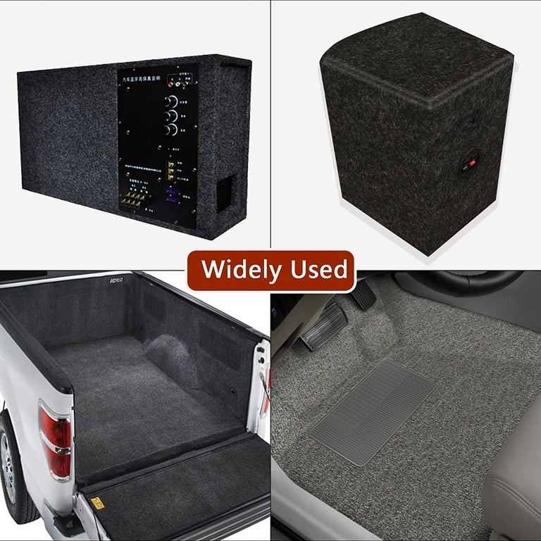 24 X78 Speaker Carpet Liner Resists Stains Box Cabinet Subwoofer For Car Audio Boat Interior Trunk Shelf Underfelt Black Com