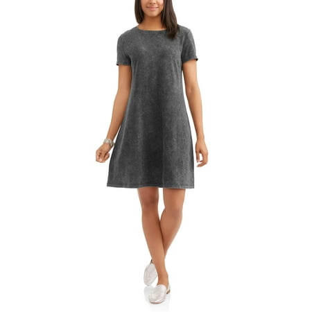 Time and Tru Women s Essential T shirt  Dress  Walmart  com