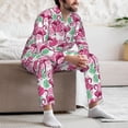thumbnail image 7 of Vsdgher Flamingo Mens Pajama Set, Soft Warm Long Sleeve Sleepwear, Cozy Button-Down Pjs for Men-Small, 7 of 7