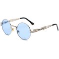 thumbnail image 1 of kachawoo Lunettes de Soleil Rondes Vintage Hommes Noir Rétro Punk Lunettes de Soleil Femmes Été 2018, 1 of 6