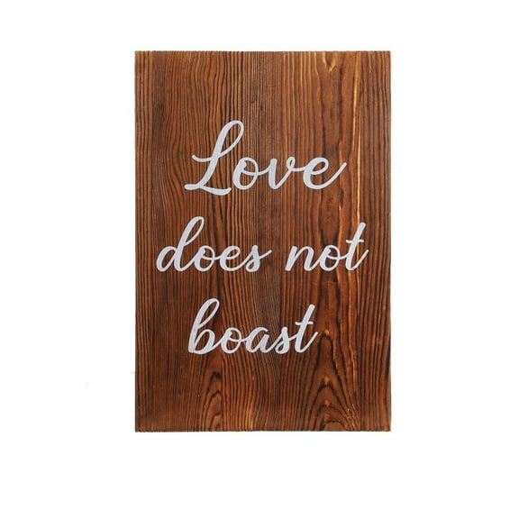 Wedding Aisle Signs, Corinthians 13 Wooden Sign, Love Is Patient Kind Rustic Wedding Decor for Ceremony, Anniversary Gift