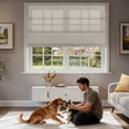 thumbnail image 5 of BERISSA No Drill No Tools Blackout Roman Shades for Indoor Windows Cordless, Tension Roman Blinds,Pull Down Window Shades for Home Office Easy to Install,70% Blackout Beige, ,34"W X 72"H, 5 of 8