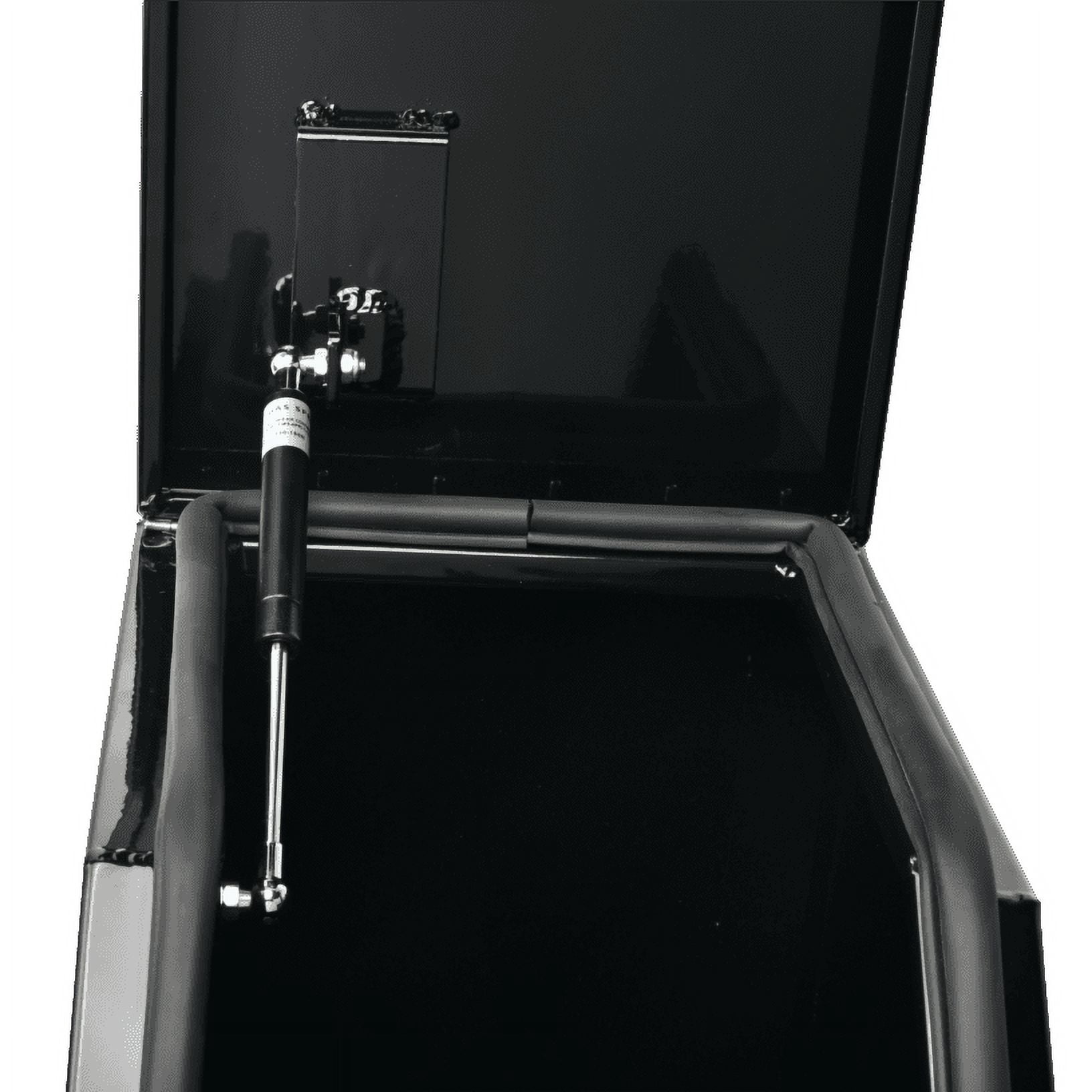 Aluminum Side Mount Semi Truck Tool Box with Saddle Step&Lock 25"x28"x12" Black