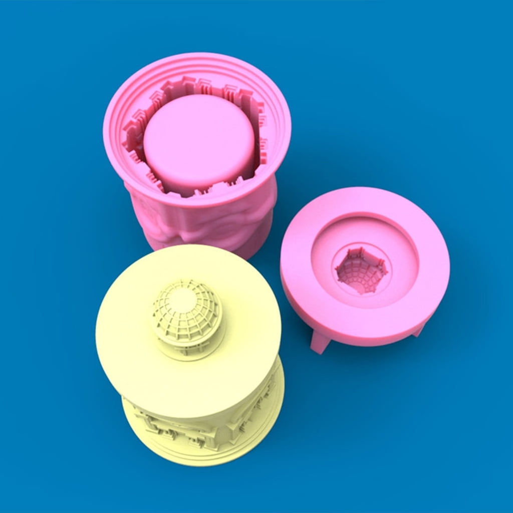 WINDLAND Building Storage Jars Silicone Mold DIY Candle Holder Tool Concrete Casting Mold Plaster Crafts Making Supplies Nonstick