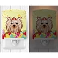 thumbnail image 2 of Caroline's Treasures BB1886CNL Yorkie Yorkishire Terrier Easter Egg Hunt Ceramic Night Light, 6x4x3", multicolor, 2 of 2