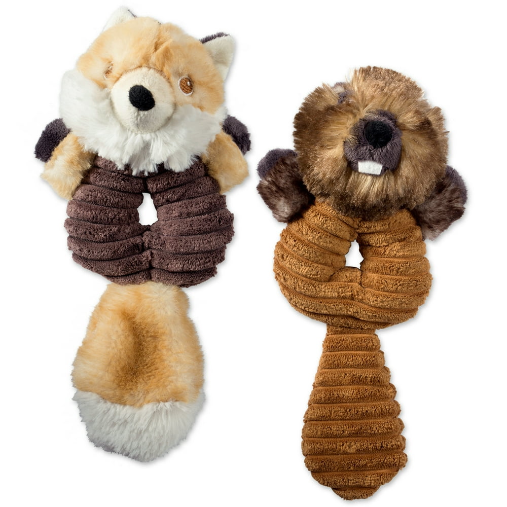 DII Bone Dry Crinkle Noise, Squeaking Ring Body Dog Toy, 2 Piece