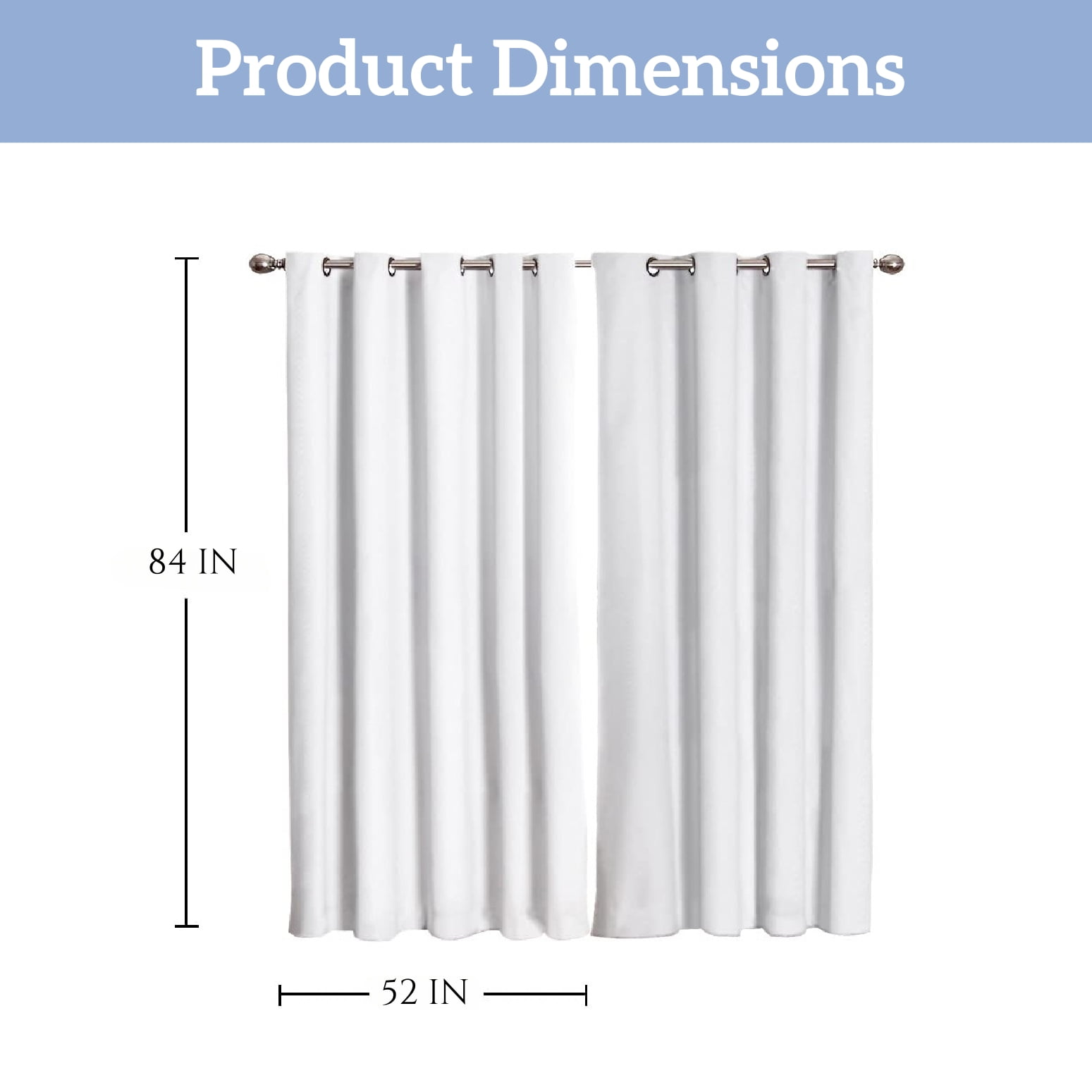 NIUBIER Blackout Curtains for Bedroom,Blue and White Black Out Curtains for Living Room Modern Geometric Abstract Room Curtains, 52" x 84"
