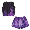 thumbnail image 2 of chaqlin Flame Girl's 2 Piece Outfits Short Set for Girls 5-14Y Crew Neck Tank Top and Elastic Waist Shorts Summer Sport Workout Clothes, 2 of 7