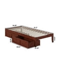 thumbnail image 7 of Colorado Twin Extra Long Bed with USB Turbo Charger and 2 Extra Long Drawers in Walnut, 7 of 7