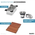 thumbnail image 6 of Ruvati USA RVH8218 18 x 20 in. RV Camper Van Stainless Steel Workstation Drop-in Topmount Bar Prep Tiny Home Sink, 6 of 7