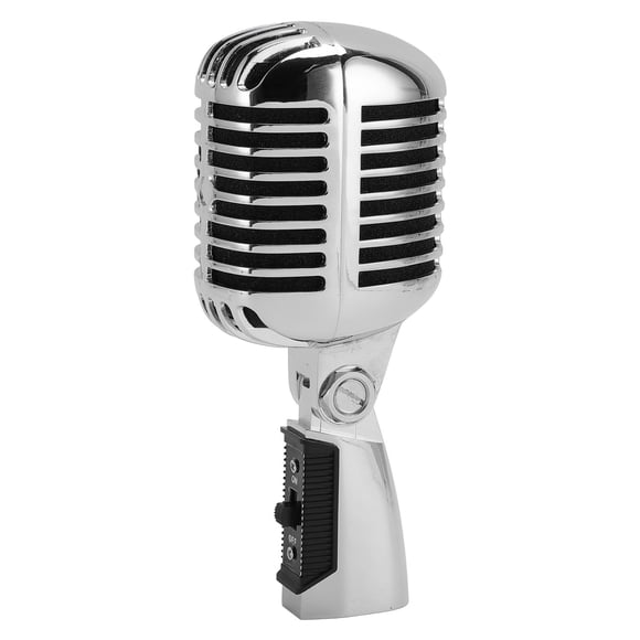Classic Retro Dynamic Vocal Microphone, Old Vintage Style Microphone, Zinc Alloy Self Tensioning Rotating Rack Stage Performance Vocal Microphone for KTV Recording Studios