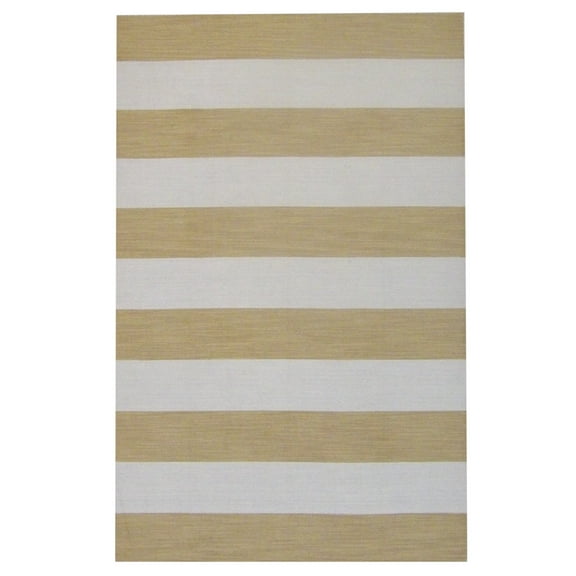 Wahi Rugs Hand Knotted Coastal Flat-Weave Indoor Outdoor Beach 5'0"x8'0" -W820