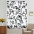 thumbnail image 3 of Elephant Tiger Leopard Sheer Curtains 96 Inches Long, Farmhouse Retro Tropical Plants Light Filering Curtains, Privacy Drapes Simi Floor to Veiling Curtain for Living Room Large Window Treatment, 3 of 9