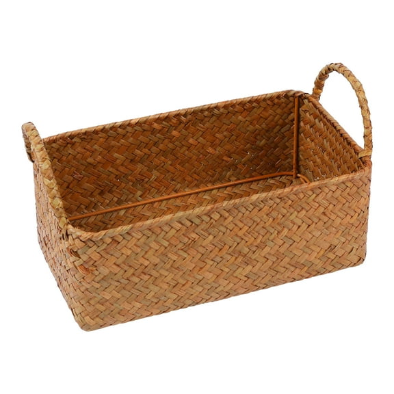 Unique Bargains 1 Pack Basket for Organizing Storage Basket Brown 9.8*5.9*3.7in