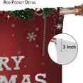 thumbnail image 5 of Red Christmas Curtains Balls with Pine Fir Tree Holiday Season Classic Art Printed Living Room Bedroom Window Drapes Treatment Fabric 2Panels 42 (W) x 63(L) Inch Decor, 5 of 6