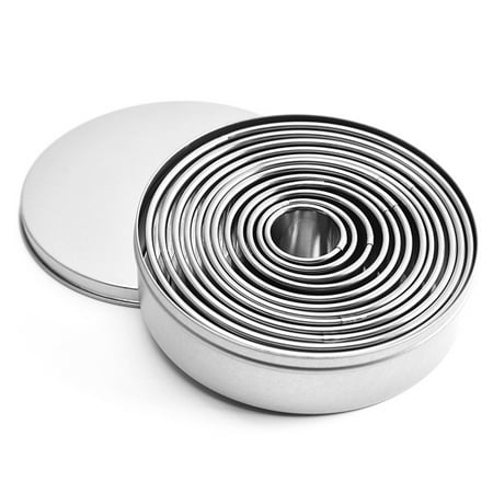

12 Pieces/set Kitchen Biscuit Sugar Molds Set 304 Stainless Steel Cookie Moulds DIY Baking Washable Heat-resistant Embosser