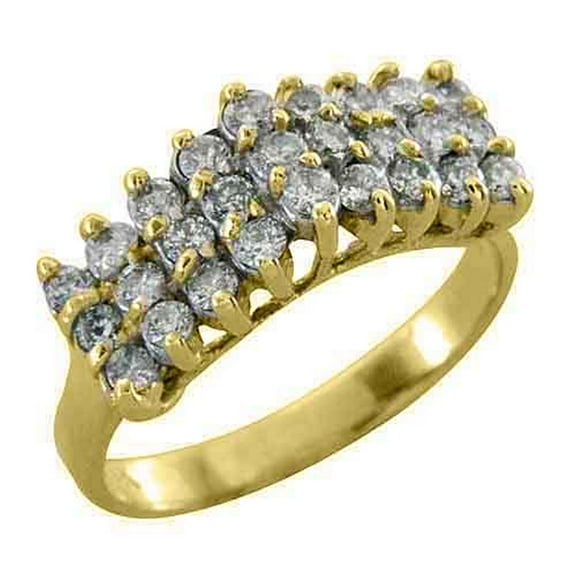 14k Yellow Gold Brilliant Round Diamond Ring .90 Carats