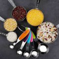 thumbnail image 4 of fashionhome 10Pcs Stackable Measuring Cups Spoons Set with Scale Stainless Steel Silicone Baking Kitchen Essentials, 4 of 9