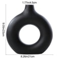 thumbnail image 3 of Cevemin Black Plastic Vase - Non-Fragile Decorative Art Tabletop Vase with Hollow Design and Matte Finish for Wedding, Home, Office Decor and Bookshelf, 3 of 6