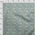thumbnail image 3 of oneOone Georgette Viscose Dusty Teal Green Fabric Floral Sewing Fabric By The Yard Printed Diy Clothing Sewing Supplies 42 Inch Wide, 3 of 5