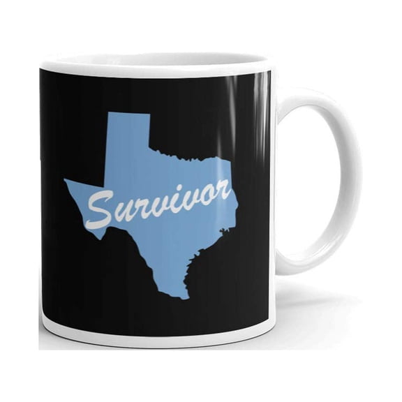 Survivor Cancer Awareness Texas Coffee Tea Ceramic Mug Office Work Cup Gift 11oz