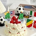 thumbnail image 6 of Green Glitter Number 0-9 Soccer Candles, Cake Decor Accessories for Soccer themed birthday parties, Game Day Celebrations And Sports Party Layout, 4, 6 of 7