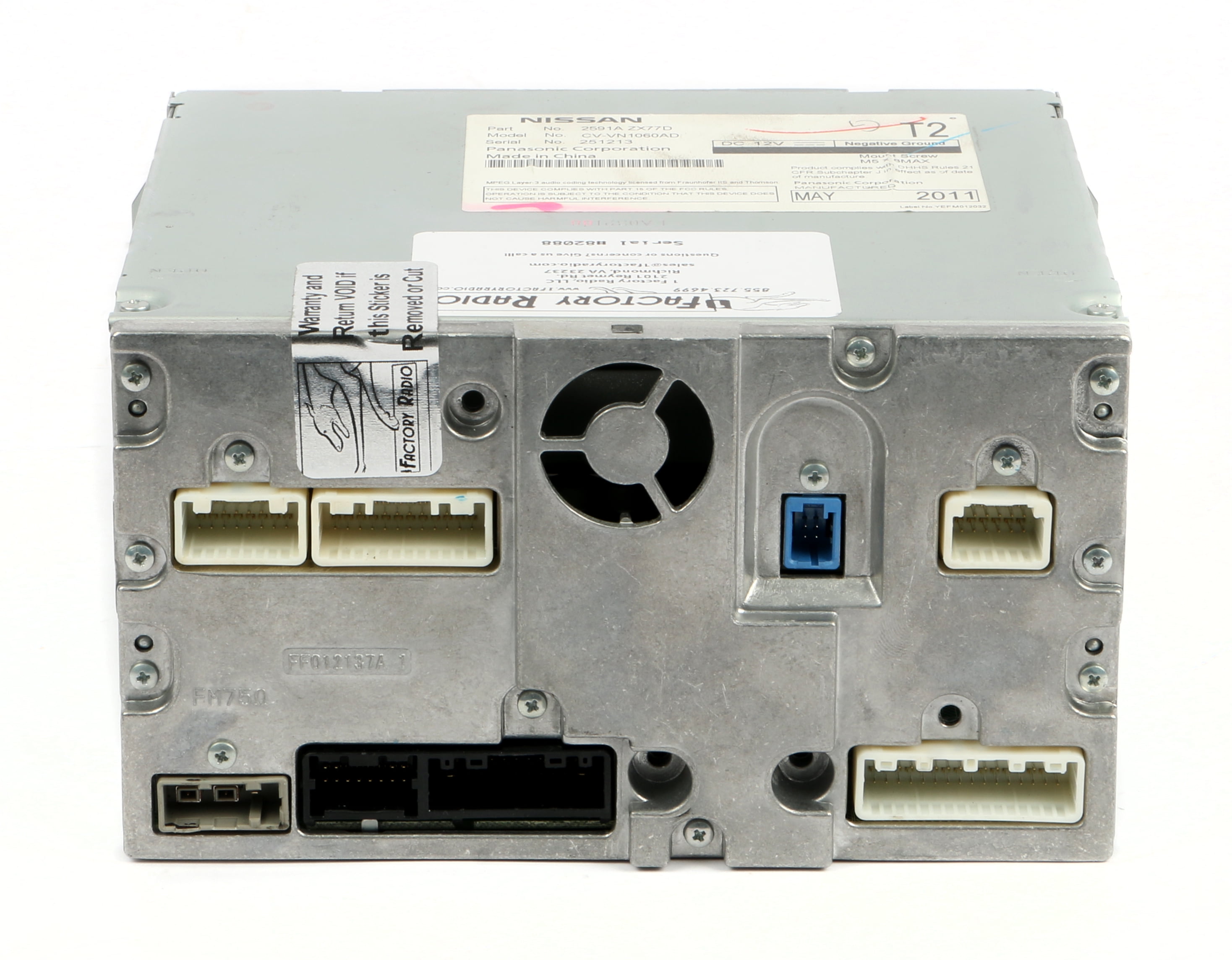 Restored 10-15 Nissan Infiniti AM FM CD Player Stereo Receiver wo Navigation 2591A ZX77D (Refurbished)